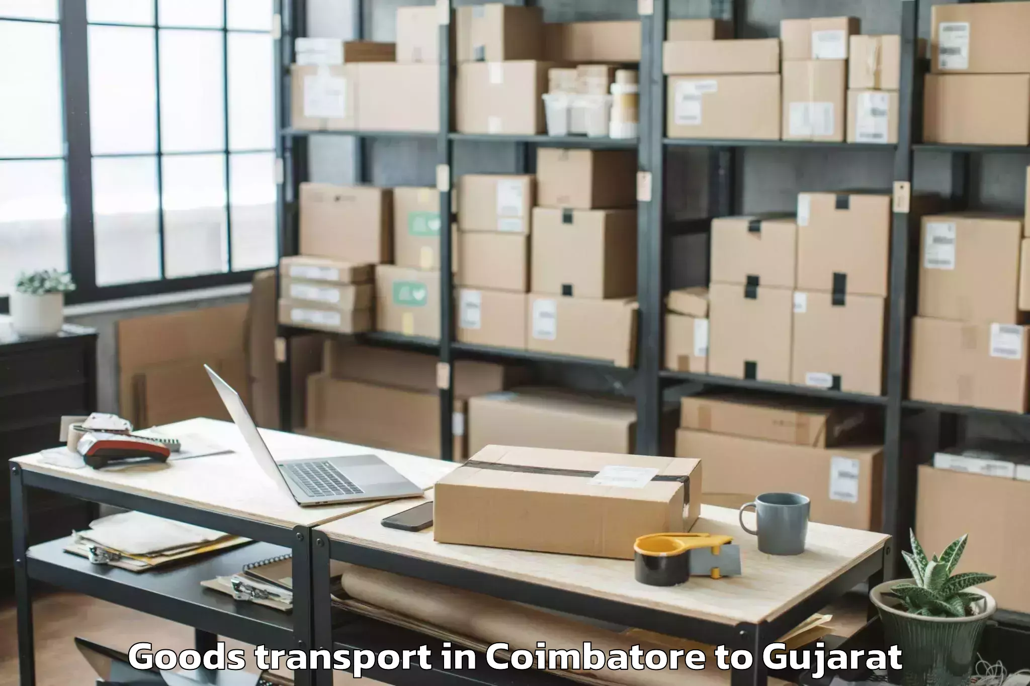 Professional Coimbatore to Surat Airport Stv Goods Transport